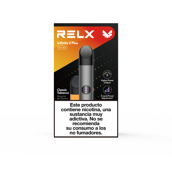 Explora las ofertas de Halloween en RELX-SPAIN Dark Asteroid Vapeador + Classic Tobacco Pod | RELX Infinity 2 Plus Kit