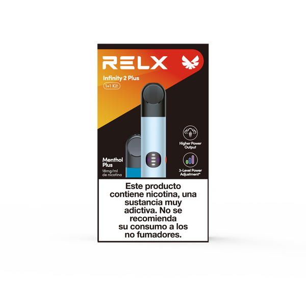 Explora las ofertas de Halloween en RELX-SPAIN Blue Bay Vapeador + Menthol Plus Pod | RELX Infinity 2 Plus Kit