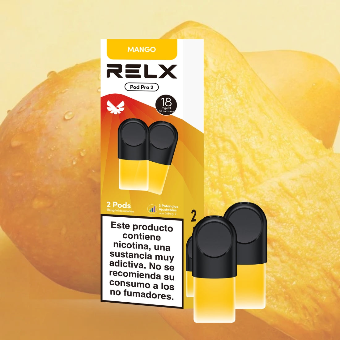 elf bar vape uk RELX Pod Cotton Atomizer 3% Nic 1-Packed Smooth Mango main image 1