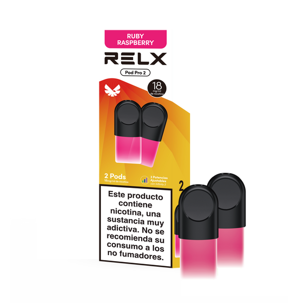 RELX-SPAIN Afrutados / 18mg/ml / RASPY RUBY(Frambuesa) RELX Pods Pro