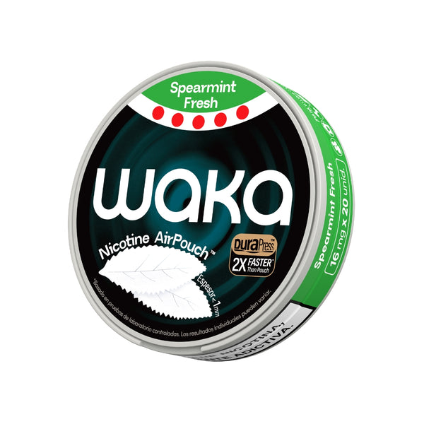 Explora WAKA Global Pouch de Nicotina WAKA Nicotine AirPouch Menta Especiada Fresco Puro Frescor 16mg/pieza Nicotina < 1mm Delgado 🌿
