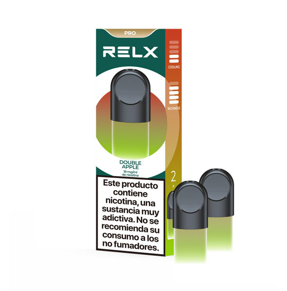  RELX ES E-cigrette Vape Pods Pro Afrutados  DOUBLE APPLE 18mg/ml package & product Explore RELX Vapes Today |  RELX ES Vapeador E-cigrette Pods Pro Afrutados  DOUBLE APPLE Afrutados  18mg/ml envases y productos Explora RELX Vapes Hoy 🛒
