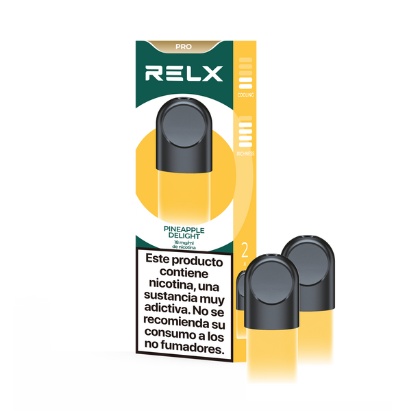 RELX ES E-cigrette Vape Pods Pro Afrutados  HAWAIIAN SUNSHINE 18mg/ml package & product Best E-Cigarette Brands |  RELX ES Vapeador E-cigrette Pods Pro Afrutados  Piña Afrutados  18mg/ml envases y productos Las mejores marcas de cigarrillos electrónicos 🛒
