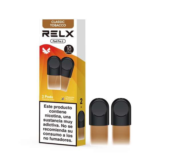 RELX-SPAIN Con tabaco / 18mg/ml / CLASSIC TOBACCO(Tabaco Clásico) RELX Pods Pro
