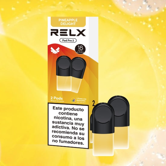 RELX Pod Pro 2 sabor Pina Tropical, imagen de producto para pods de 2 unidades
