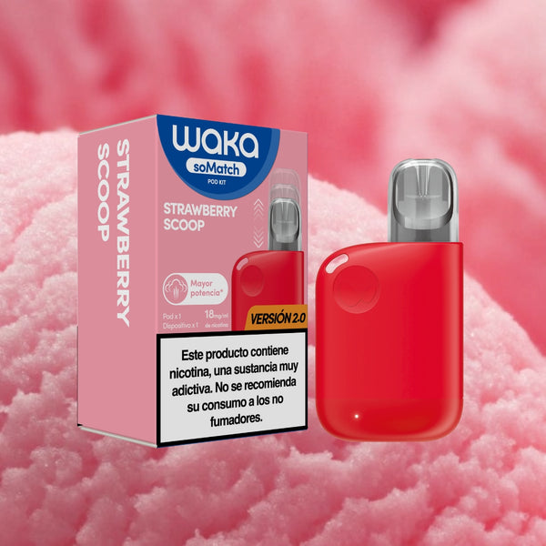  RELX ES E-cigrette WAKA soMatch Mini kit Strawberry Scoop  Flavor Flavour  Top E-Cigarettes in the ES |  RELX ES E-cigrette WAKA soMatch Mini kit Strawberry Scoop  Strawberry Scoop Flavor Flavour  Los mejores cigarrillos electrónicos del Reino Unido 🍓
