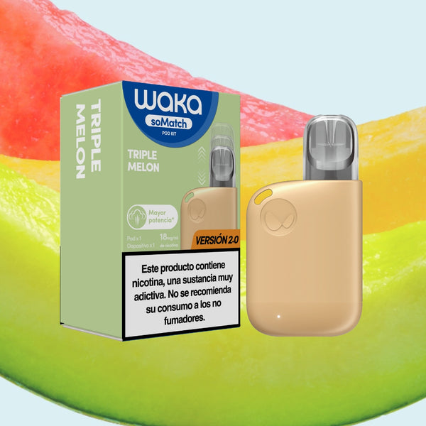  RELX ES E-cigrette WAKA soMatch Mini kit Triple Melon Flavor Flavour  Your Vaping Journey Starts Here |  RELX ES E-cigrette WAKA soMatch Mini kit Triple Melon Flavor Flavour  Su viaje Vaping comienza aquí

