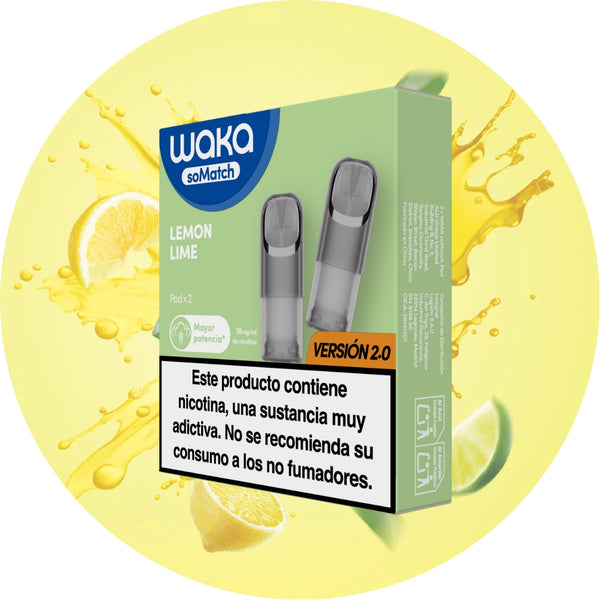 RELX-SPAIN 2 Pods/ Pack (próximamente) / Lemon Lime WAKA soMatch Mini Pod
