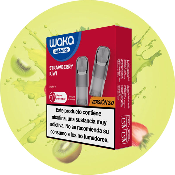 RELX-SPAIN 2 Pods/ Pack (próximamente) / Strawberry Kiwi WAKA soMatch Mini Pod
