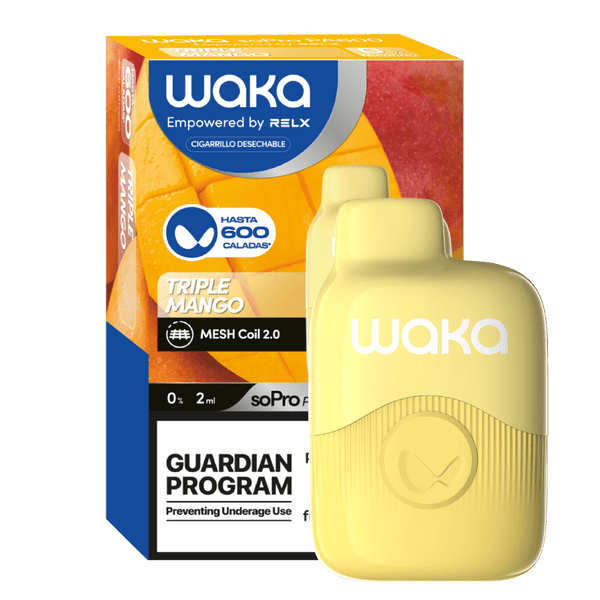 ES-WAKA 0% / Triple Mango Vapeador Desechable WAKA soPro PA600 - Sin Nicotina
