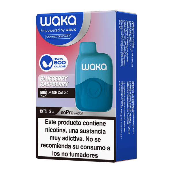 ES-WAKA 18mg/ml / Frutos del Bosque Vapeador Desechable WAKA soPro PA600 - Con Nicotina
