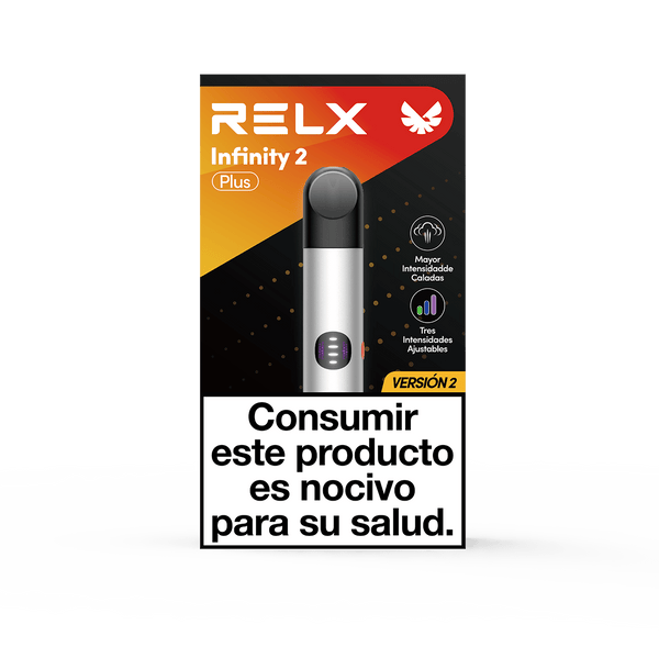 Caja oficial del vapeador RELX Infinity 2 Plus Versión 2
