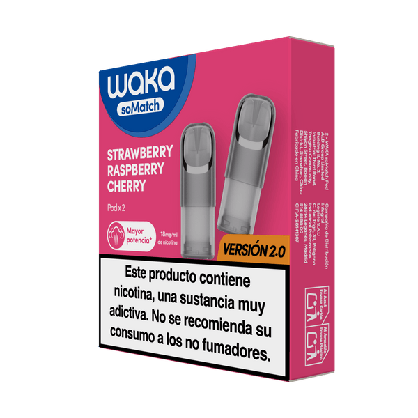 RELX-SPAIN 2 Pods/ Pack (próximamente) / Strawberry Raspberry Cherry soMatch Mini Pod (Autoship)
