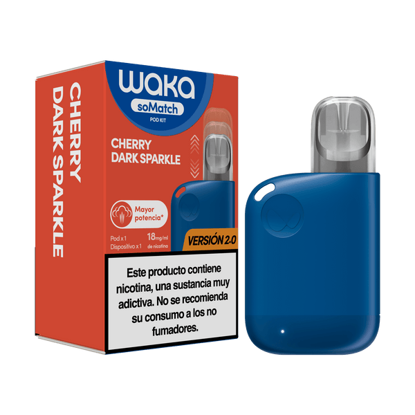 Dispositivo y caja oficial de WAKA soMatch Mini Kit Versión 2.0 sabor Cherry Dark Sparkle

